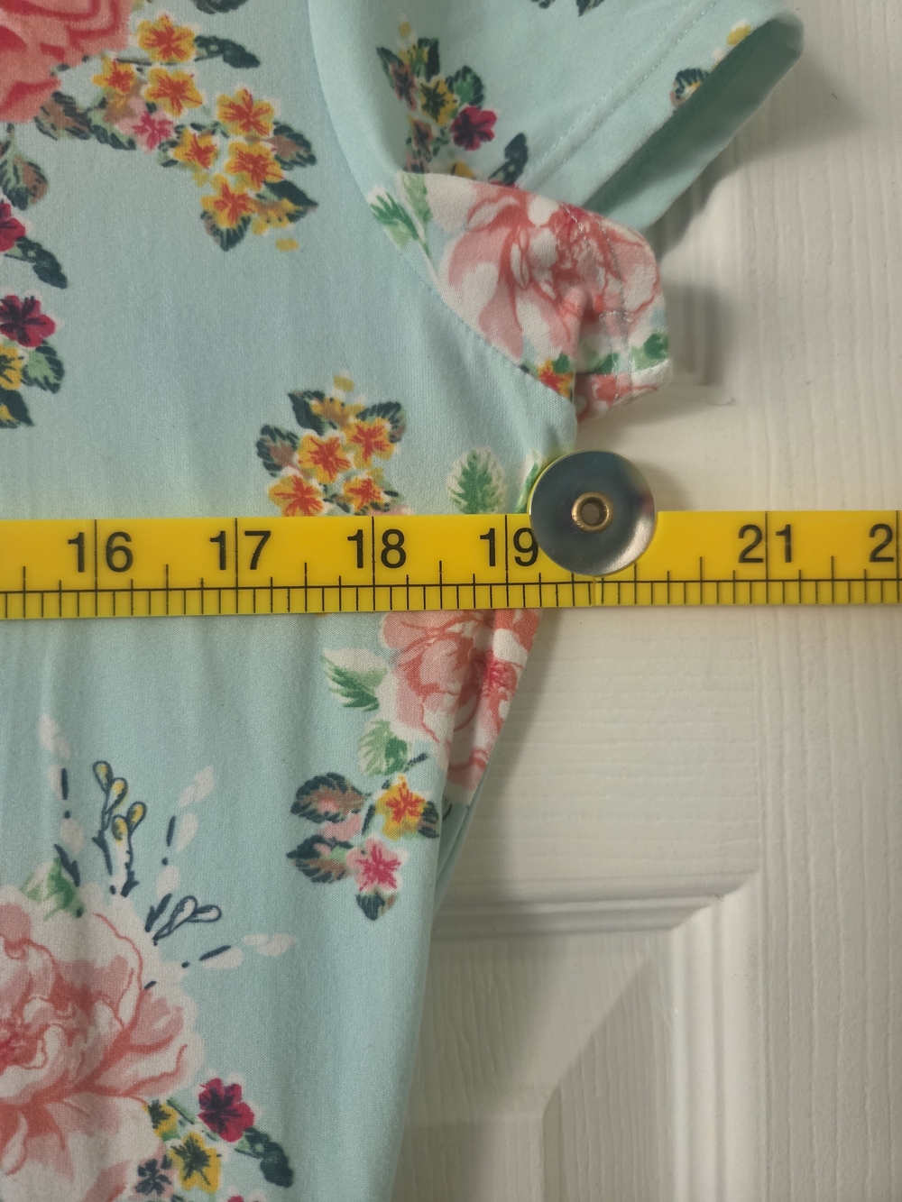 No Boundaries Mint Floral Dress with Pink and Coral Accents Women's XL - Picture 4 of 7